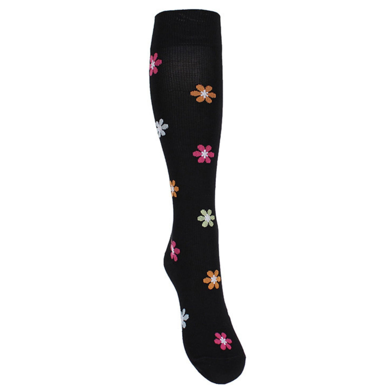 Support stockings floral pattern for swollen and tired legs