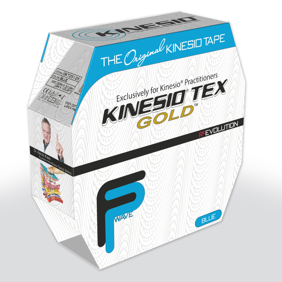 Kinesio tape Kinesio Tex Gold FP 31.5 meters blue for sports injuries and muscle support