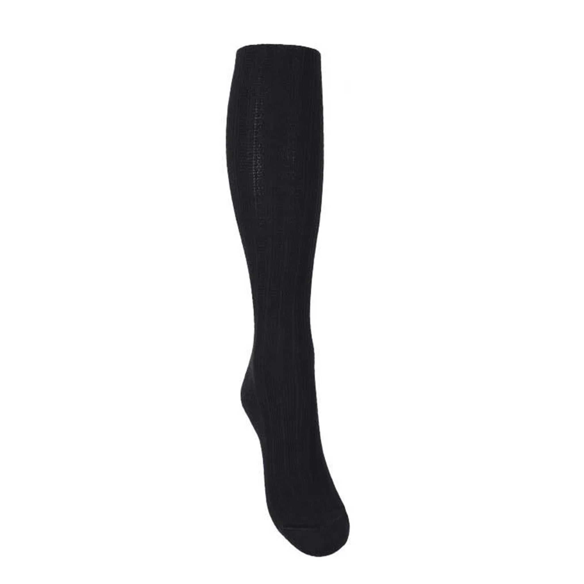 Support stockings black lace pattern for swollen and tired legs