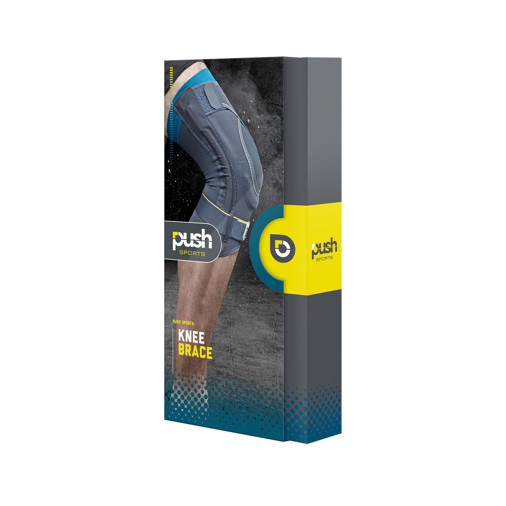 Push Sports knee brace with slatted rails and ultra-thin material