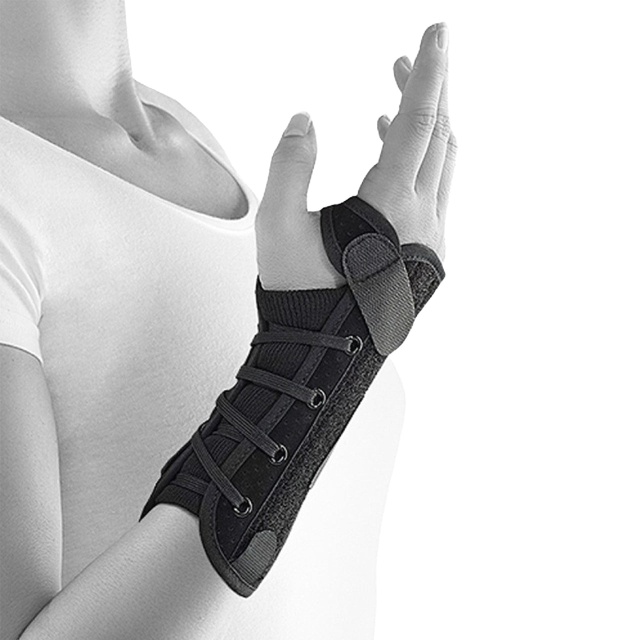 Wrist support Dynamics with splints and lacing for adjustable wrist support