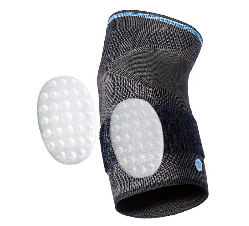 Dynamics Plus elbow protector with double-sided relief for tennis arm, golf arm and mouse arm