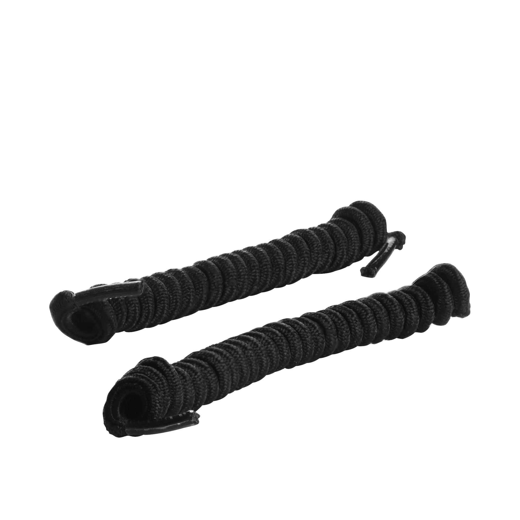 Elastisk spiralskosnøre sort 3-pak