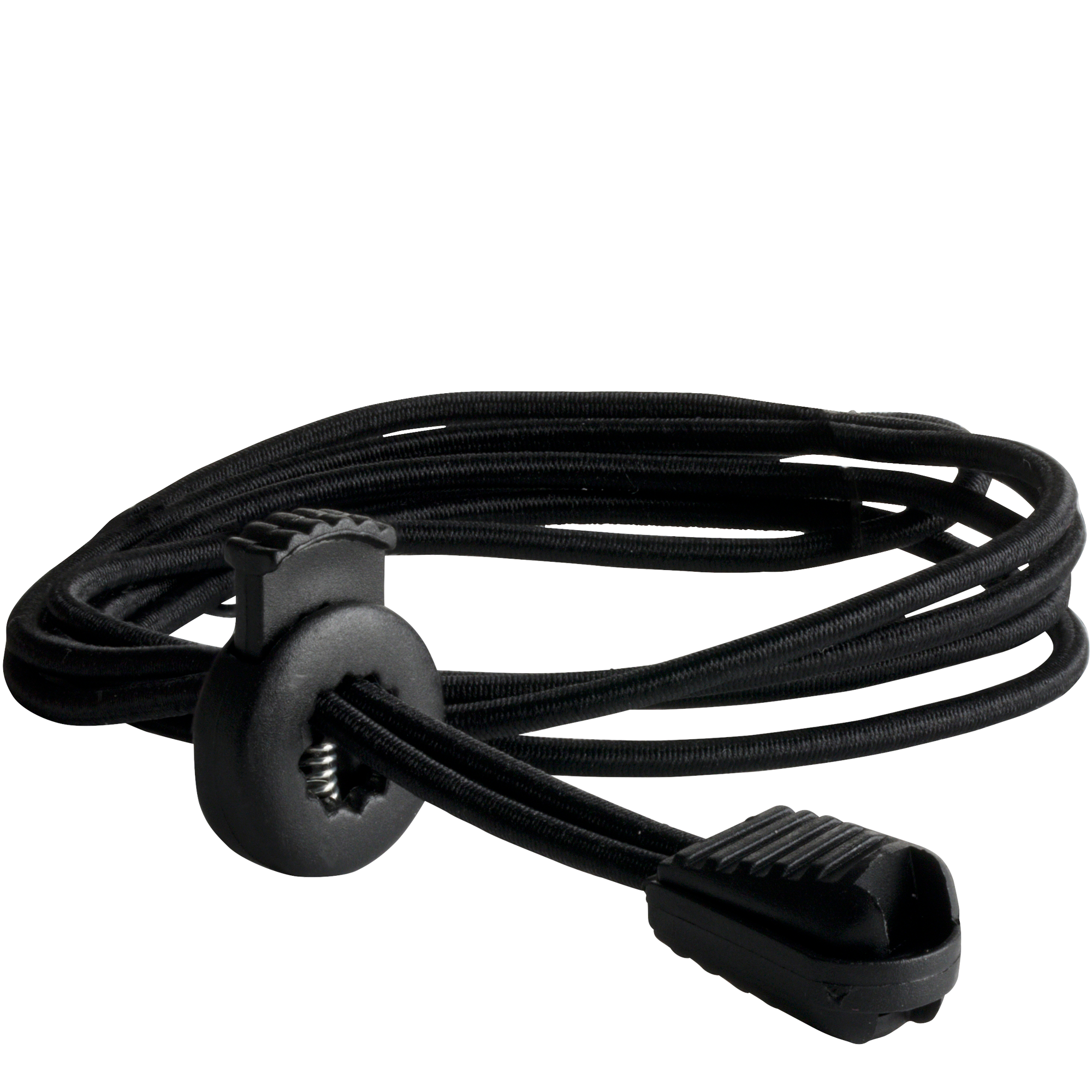 Elastic shoelaces with lock black 3-pack
