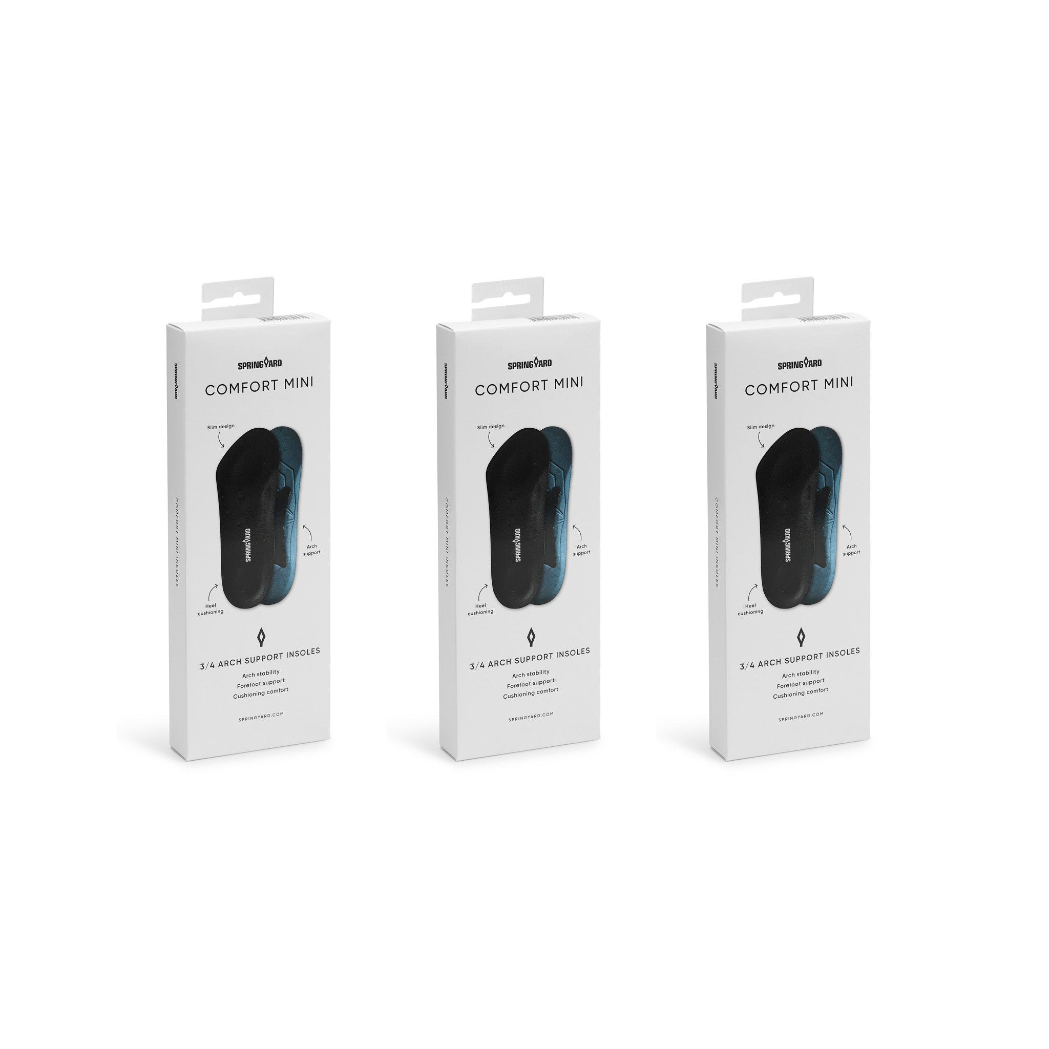 Comfort Mini insole with arch support 3-pack