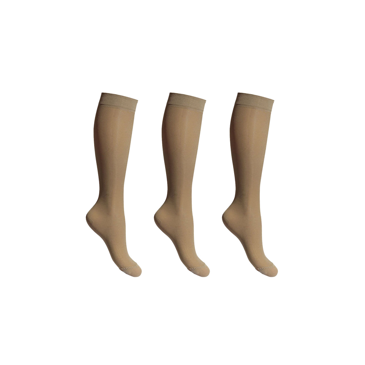 Support socks extra thin beige for swollen and tired legs 3-pack
