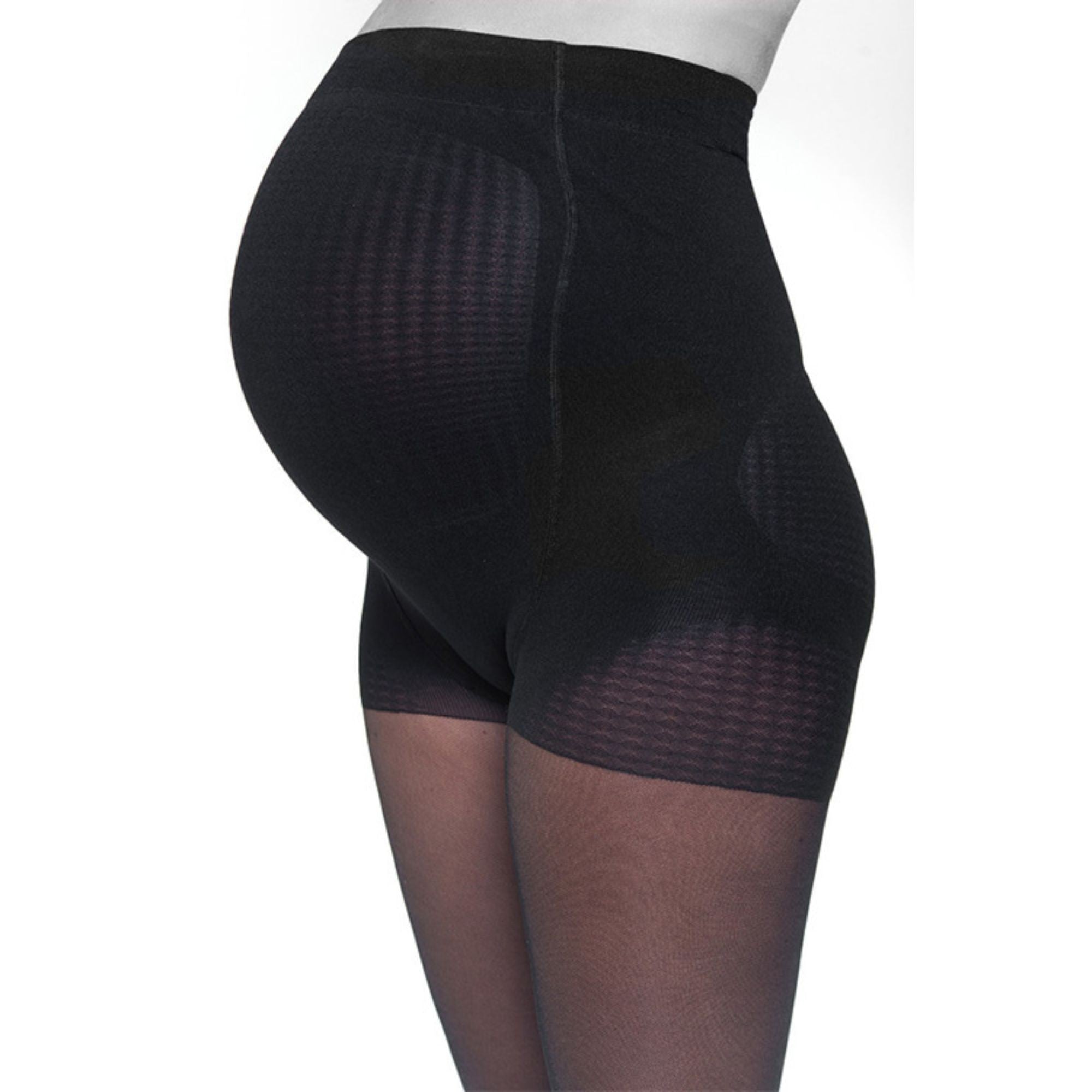 Support tights for pregnant women, black, for reduced swelling and firmer legs