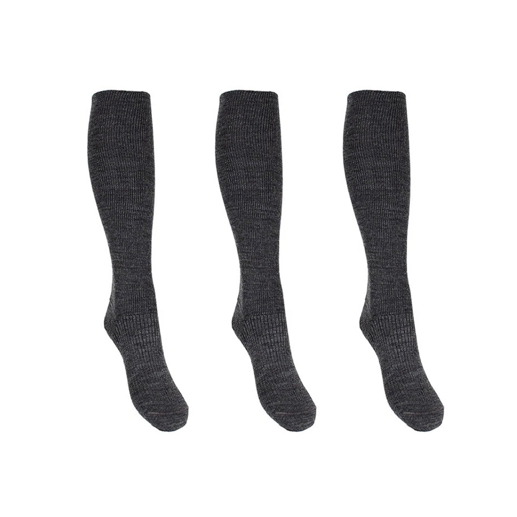 Support socks merino wool grey for walking and hiking 3-pack
