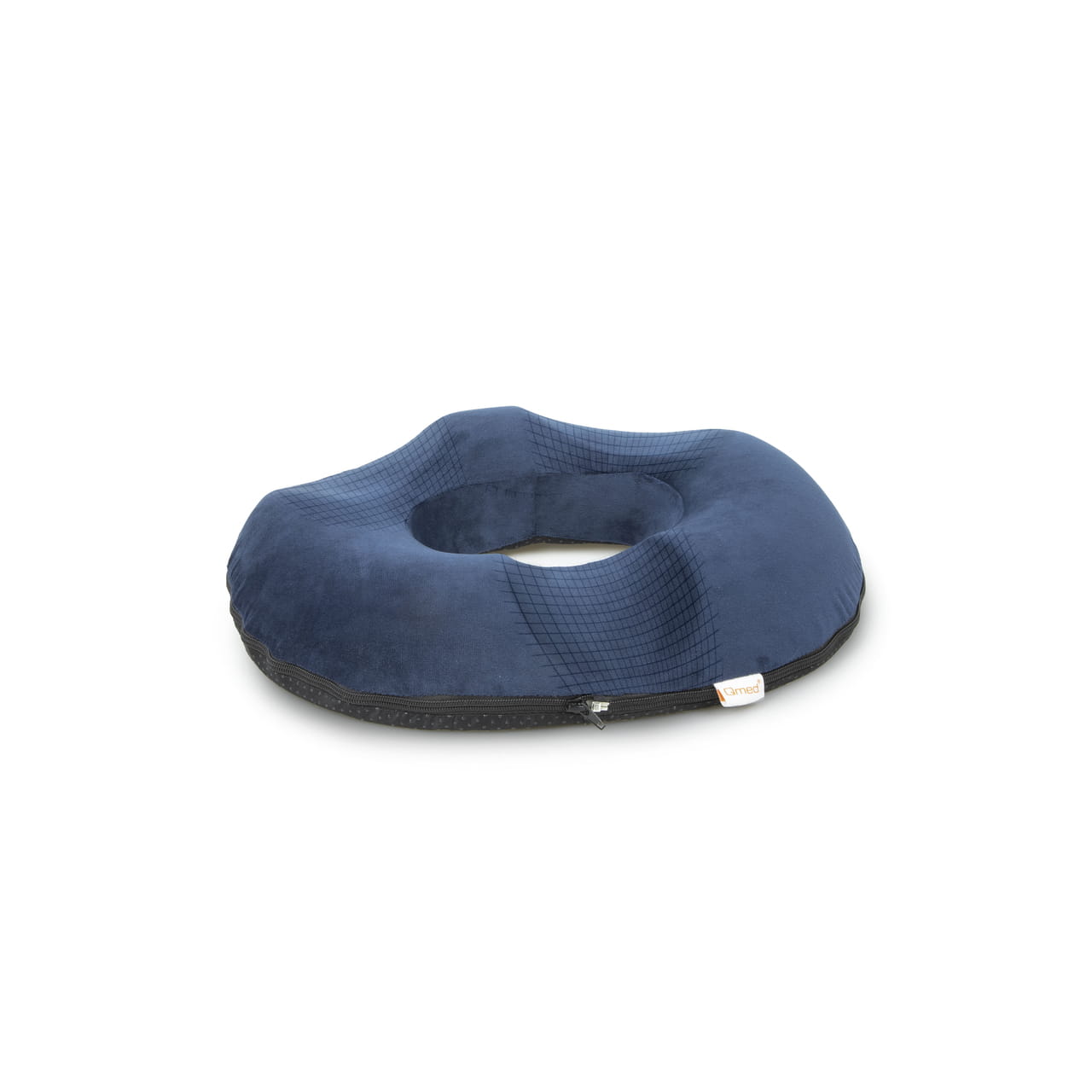Siddpude med hul i memory foam til aflastning af haleben og tryk