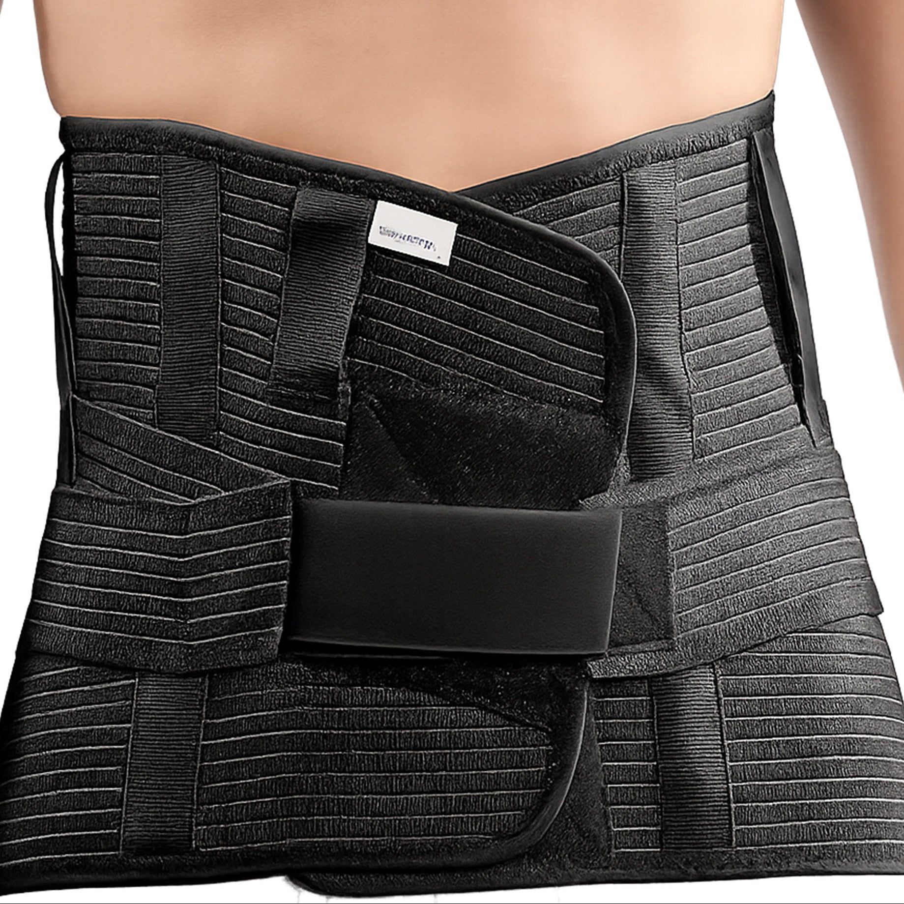 Backrest with extra stabilizing strap high model black