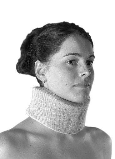 Neck collar in four different height options, gray, for neck restraint and stiffness
