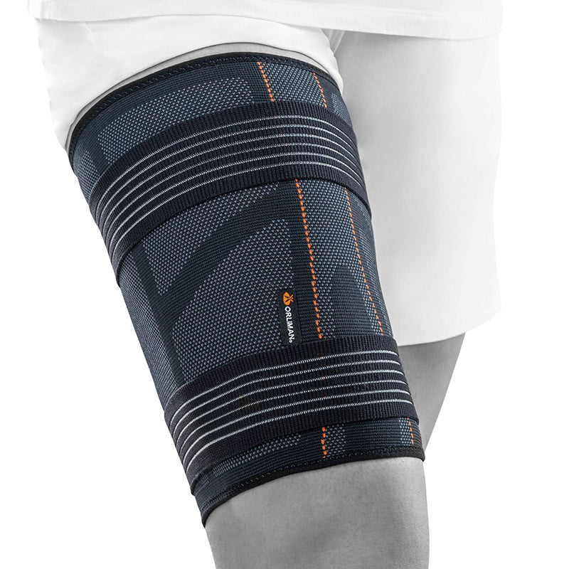 TheraGo thigh protector with adjustable compression straps for sports injuries