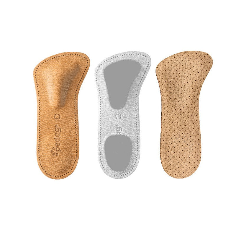 Comfort insole with pad for sunken forefoot arch and hallux valgus