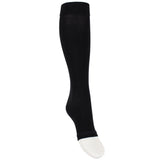 Open toe support socks black for swollen and tired legs