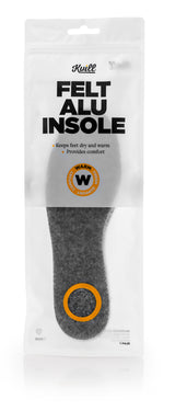 Felt insole with insulating aluminum base