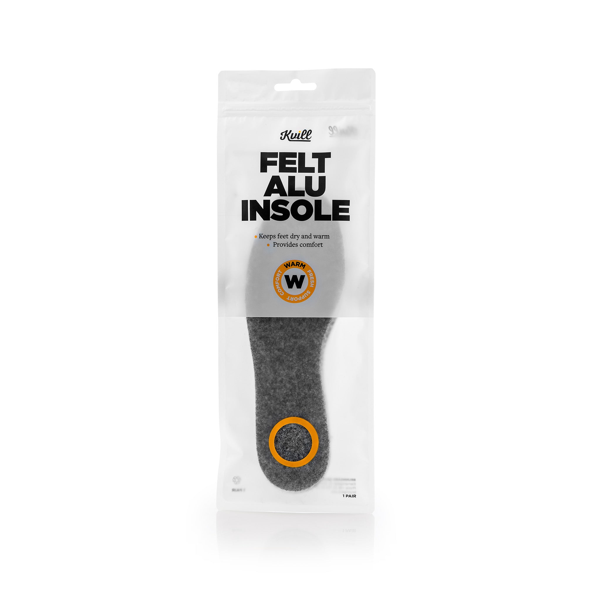 Felt insole with insulating aluminum base 3-pack