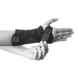 Wrist support Dynamics with splints and lacing for adjustable wrist support