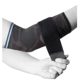 Dynamics Plus elbow protector with double-sided relief for tennis arm, golf arm and mouse arm