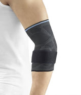 Dynamics Plus elbow brace with double-sided relief for tennis arm, golf arm and mouse arm