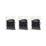 Elastic shoelaces with lock black 3-pack