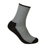 Striped diabetic socks with soft terry sole for diabetics