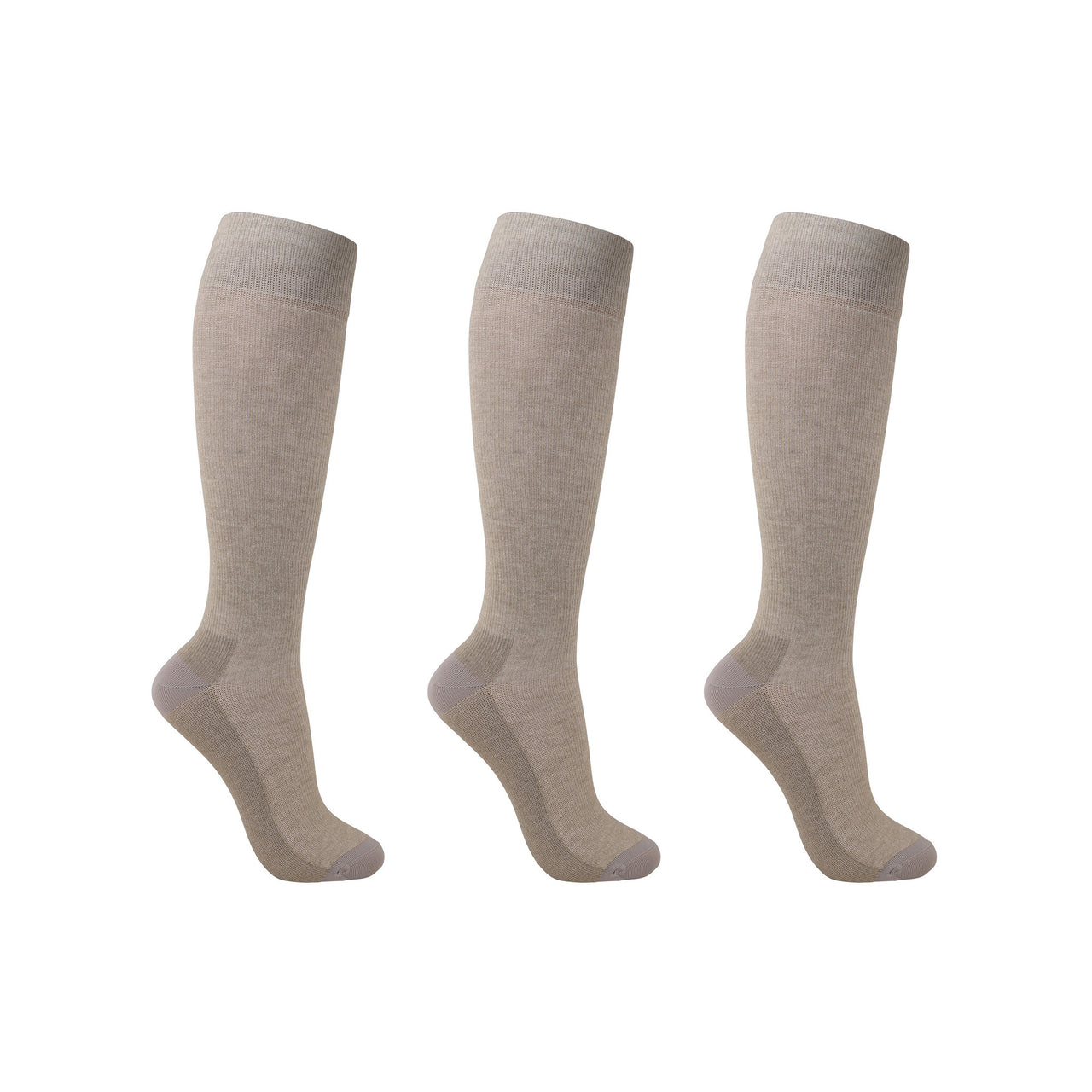 Support socks, natural, for tired and swollen legs, 3-pack