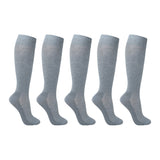 Support stockings, grey-blue, for tired and swollen feet, 5-pack