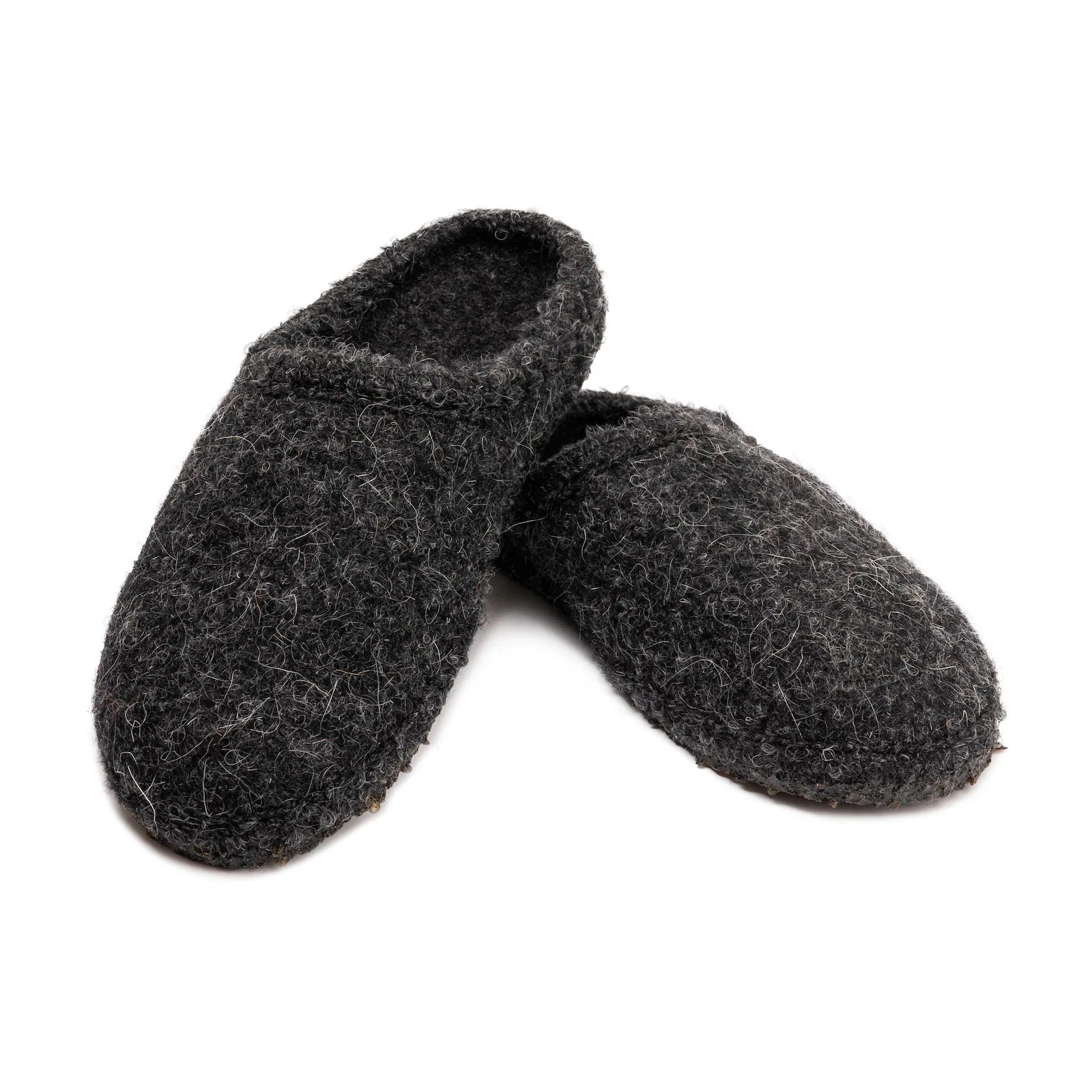 Slippers Wool Mohair Seamless dark grey