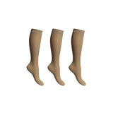 Support socks extra thin beige for swollen and tired legs 3-pack