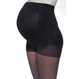 Support tights for pregnant women, black, for reduced swelling and firmer legs