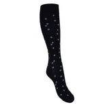 Support socks navy floral pattern for swollen and tired legs