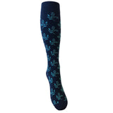 Turquoise support stockings for swollen and tired legs