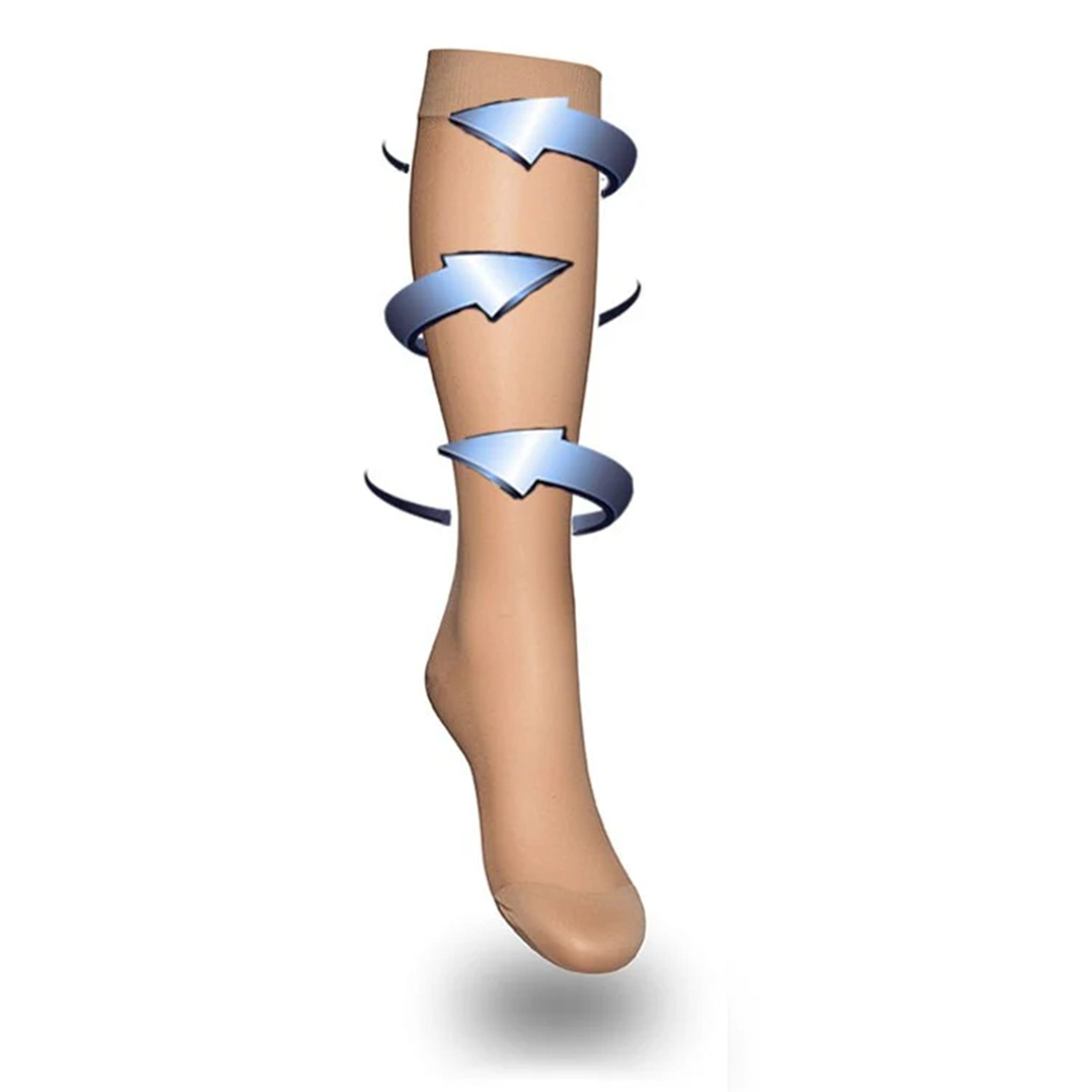 Support stockings 140 den beige for tired and swollen legs