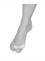 Silicone protector with toe spreader for hallux valgus and protection for the second toe