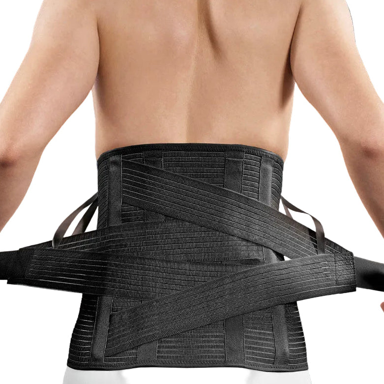 Backrest with extra stabilizing strap high model black