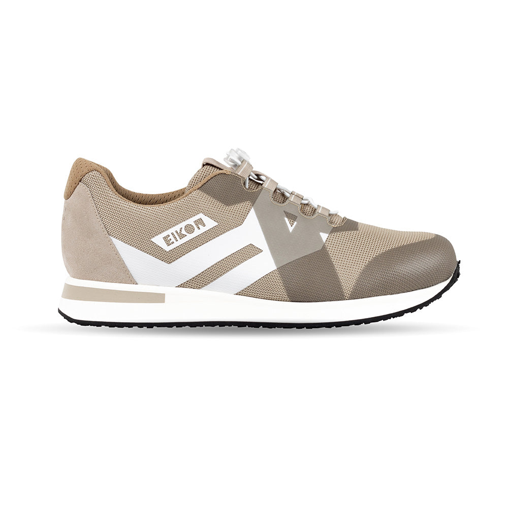 Eikon orthopedic men's shoe for stability and comfort in beige/white (size 39)