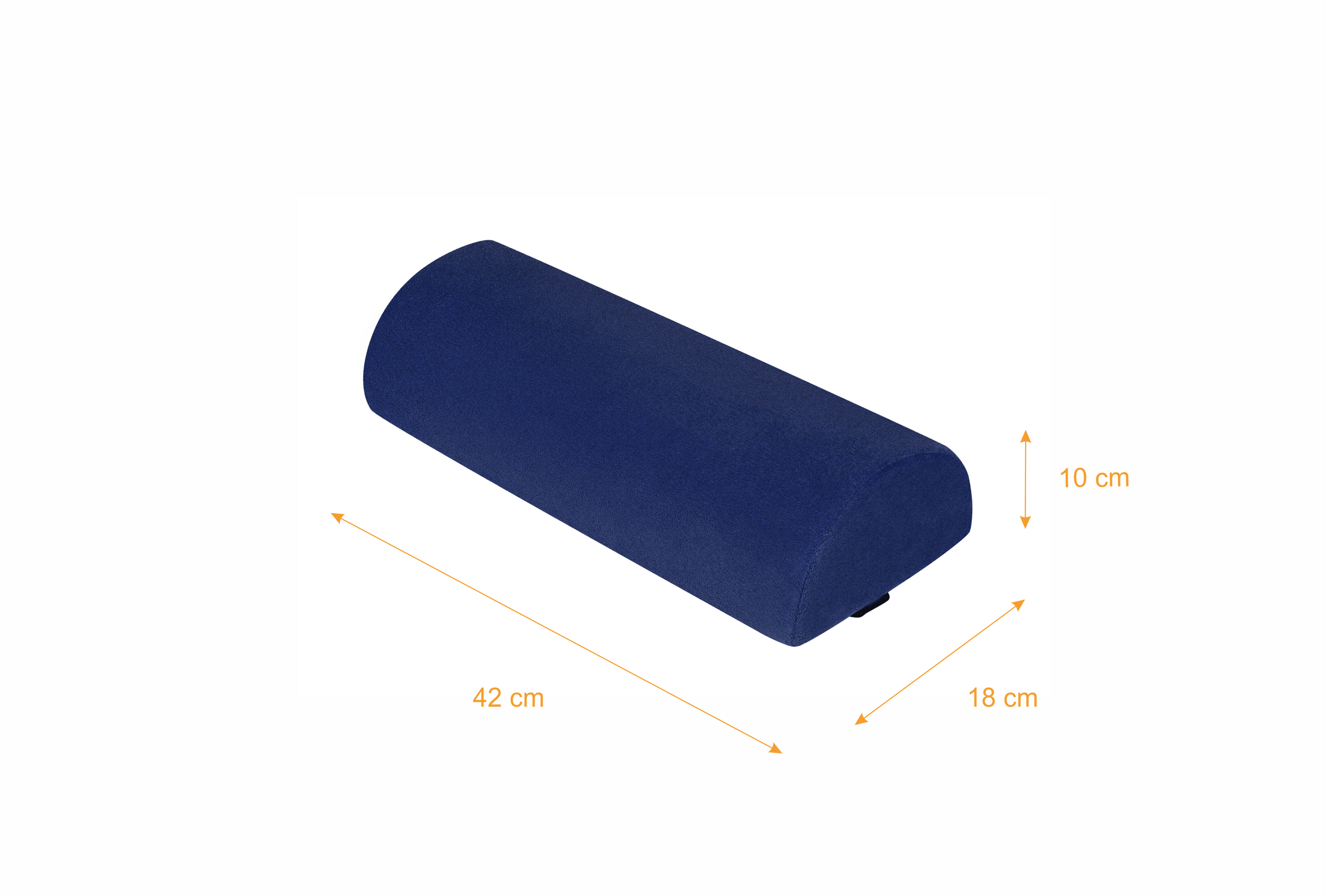 Lumbar pillow half roll with memory foam