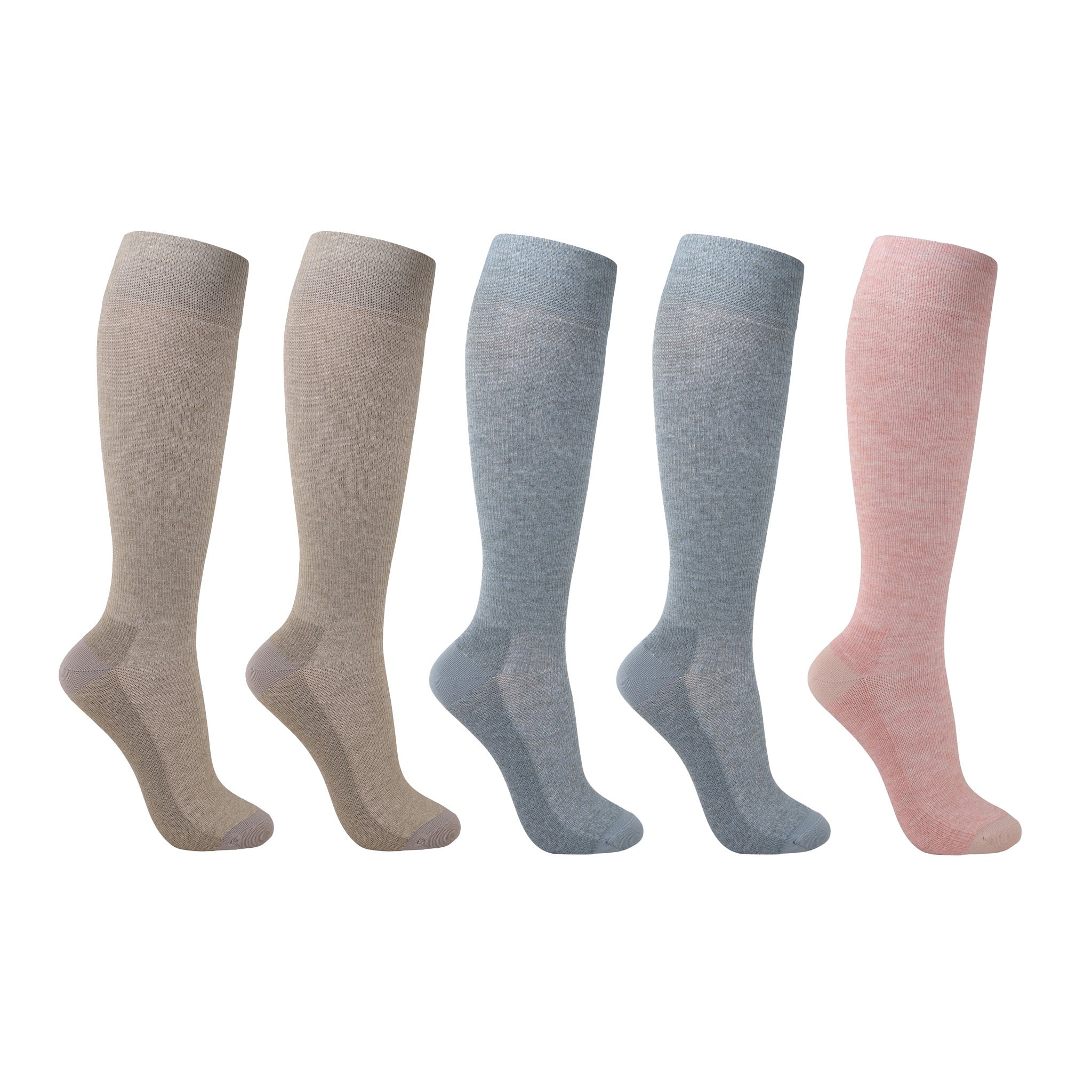 Support socks in mixed colors for tired and swollen legs 5-pack