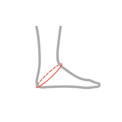 Dorsal LIFT - hjælpemiddel til dropfod_size-guide