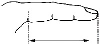 Fingerstøtte - fingerskinne_size-guide