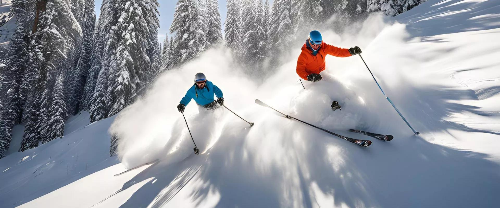 To personer på ski To personer på ski